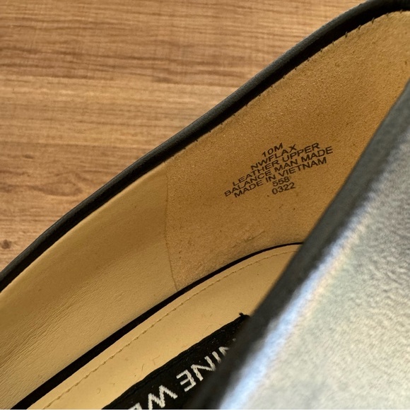 Nine West - Women's Flax Black Leather Pumps size 10 - Picture 8 of 10